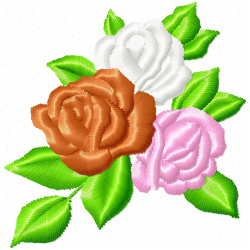 Flowers And Tree Embroidery Design 7